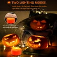 thumbnail image 4 of Halloween LED Pumpkin Lights Outdoor with Remote and Timer  Battery Operated Bright Realistic Flameless Electric Candles for Hallo, 4 of 7