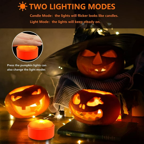 Lumières de Chemin Citrouille Halloween | Piquets Citrouilles