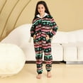 thumbnail image 2 of LRen Girls Flannel Romper Jumpsuit Cute Personality Print Warm Loose Casual Playsuit Homewear Outfit For Toddler,110, 2 of 5