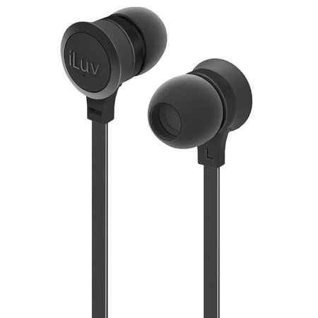 iLuv IEP336BLK Neon Sound High-Performance Earphone with SpeakEZ Remote for Kindle, Tablets and Smartphones, Black