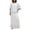 White, variant on Women's Fall Casual 2-Piece Set 3/4 Sleeve Top & High Waist A-Line Skirt Light Blue S