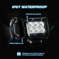 Nilight 20" 126W LED Light Bar & 4Piece 4" 18W Spot LED Driving Lights
