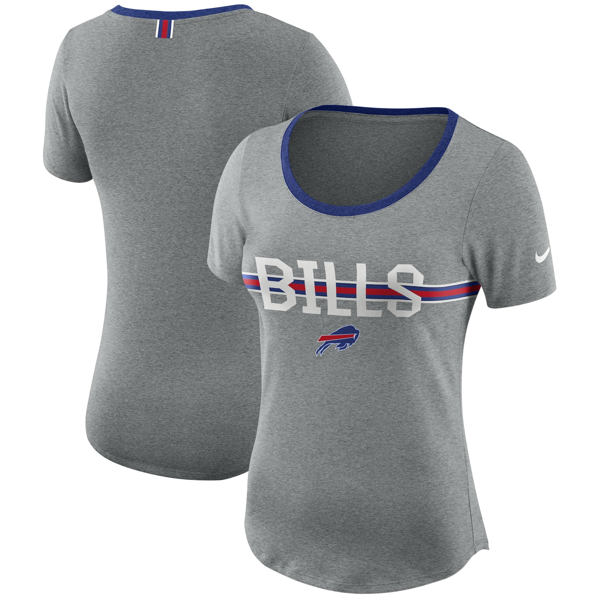 Buffalo Bills Nike Women's Strike Slub T-Shirt - Heathered Gray - Walmart.com - Walmart.com