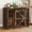 Brown, variant on Blotout 43.3" Farmhouse Dog Crate Furniture, Wooden Dog Crate Furniture with Sliding Metal Mesh Barn Door, Solid Metal Tube & 2 Lockable Doors, XL Rustic Brown
