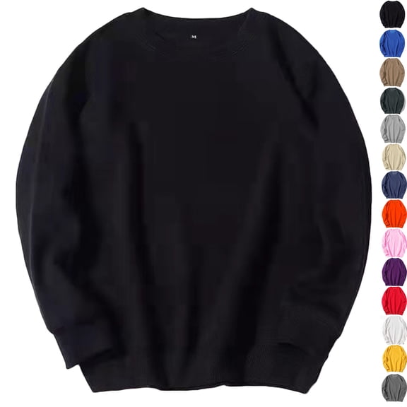 Zvmxot Crew Neck Fleece Sweatshirts for Men Pullover Lightweight Sweat Shirts Casual Warm Athletic Workout Tops
