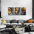 thumbnail image 3 of Black And White Pumpkin Wall Paintings Canvas Wall Art For Kitchen Boho Wall Decor For Dining Room Living Room Wall Decorations For Restaurant Prints Wall Pictures Artwork Home Decoration 3 Piece Set, 3 of 6