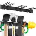 thumbnail image 5 of KFFKFF Storage Equipment for Garage, Capable of Holding 800 lbs, Wall-Mounted Home Garden Tool Holder, Robust Design with 6 Movable Hooks and 3 Rails, Suitable for Garden Implements, Shovels, 5 of 9
