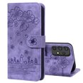 thumbnail image 2 of Dteck Case for Samsung Galaxy A32 5G 6.5 Inch,Drop Protection Magnetic Closure Folio Flip Holder Card Slots Embossed Leather Wallet Phone Case For Samsung Galaxy A32 5G,Purple, 2 of 8