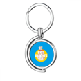 thumbnail image 1 of White Valentine Day Art Deco Fashion Rotating Keychain Metal Keyring Holder, 1 of 2