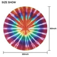 thumbnail image 6 of Colorful Rainbow Tie Dye Spiral Pattern Round Tablecloth 60"x60",Wrinkle Wipeable Table Cloth for Kitchen Dining Room Picnic Patio Party, 6 of 6