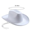 thumbnail image 6 of Skymirror Hemming Wide Brim Solid Color Adjustable Windproof Rope Bowler Hat Western Cowgirl Jazz Sun Hat Fashion Accessories, 6 of 8