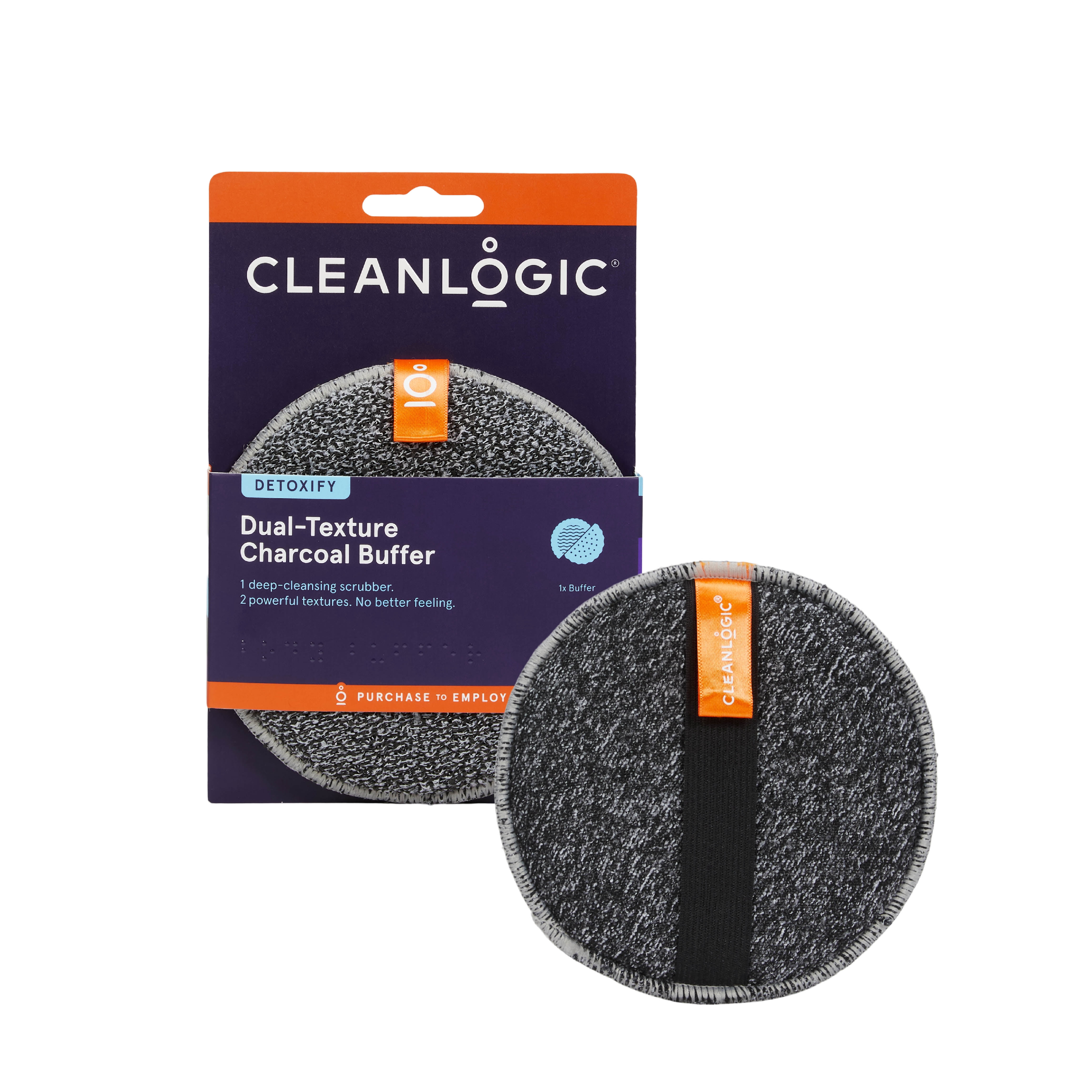 Dr Teal's Foaming Bath with Pure Epsom Salt, Soothe & Sleep with Lavender & Cleanlogic Detoxify Dual-Texture Body buffer Bundle