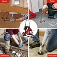 thumbnail image 5 of EastVita Drain Cleaner Machine,100 Ft X 3/8 Inch Electric Drain Auger for 1 to 4 Inch Pipes, Fully Automatic Electric Drain Snake with 4 Cutters & Foot Switch and Pair of Gloves, 5 of 7