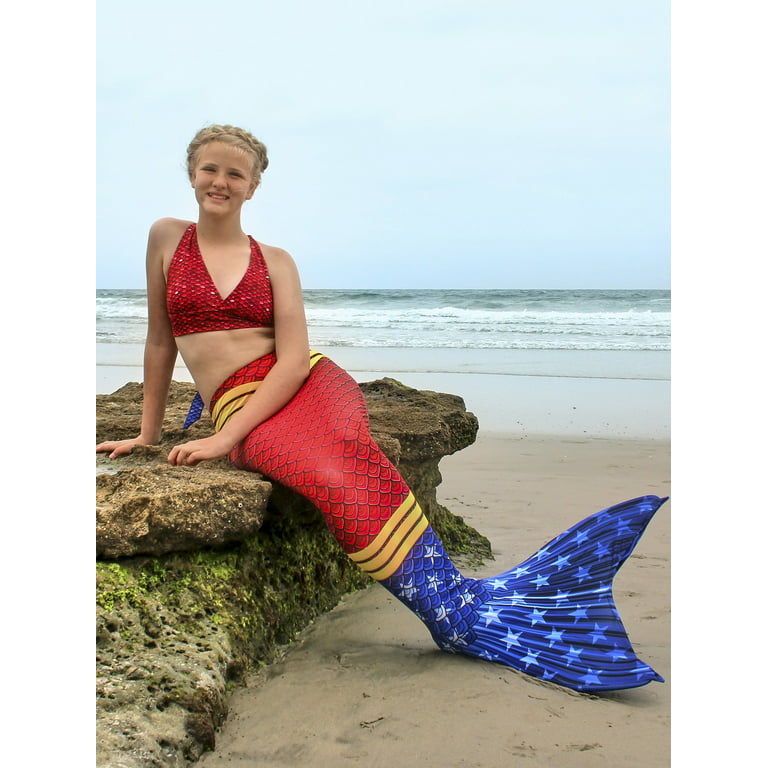 Sun Tail Mermaid Super Siren Tail Skin, Teen/Adult Size Junior Large  (Monofin not included.)