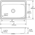 thumbnail image 3 of Elkay Celebrity Stainless Steel 31" x 22" x 6-7/8", 2-Hole Single Bowl Drop-in Sink, 3 of 5