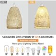 thumbnail image 2 of Depuley Rattan Light Fixture, Hand-Woven Pendant Light, Adjustable Natural Woven Bamboo Chandeliers Light for Kitchen Farmhouse Living Room Dining Room Beige, E26 base, 2 of 8