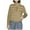 Khaki, variant on Jsaierl Women's Lightweight Zip up Puffer Coats Warm Winter Down Coat with Pockets Trendy Solid Color Long Sleeve Quilted Jackets with Hood