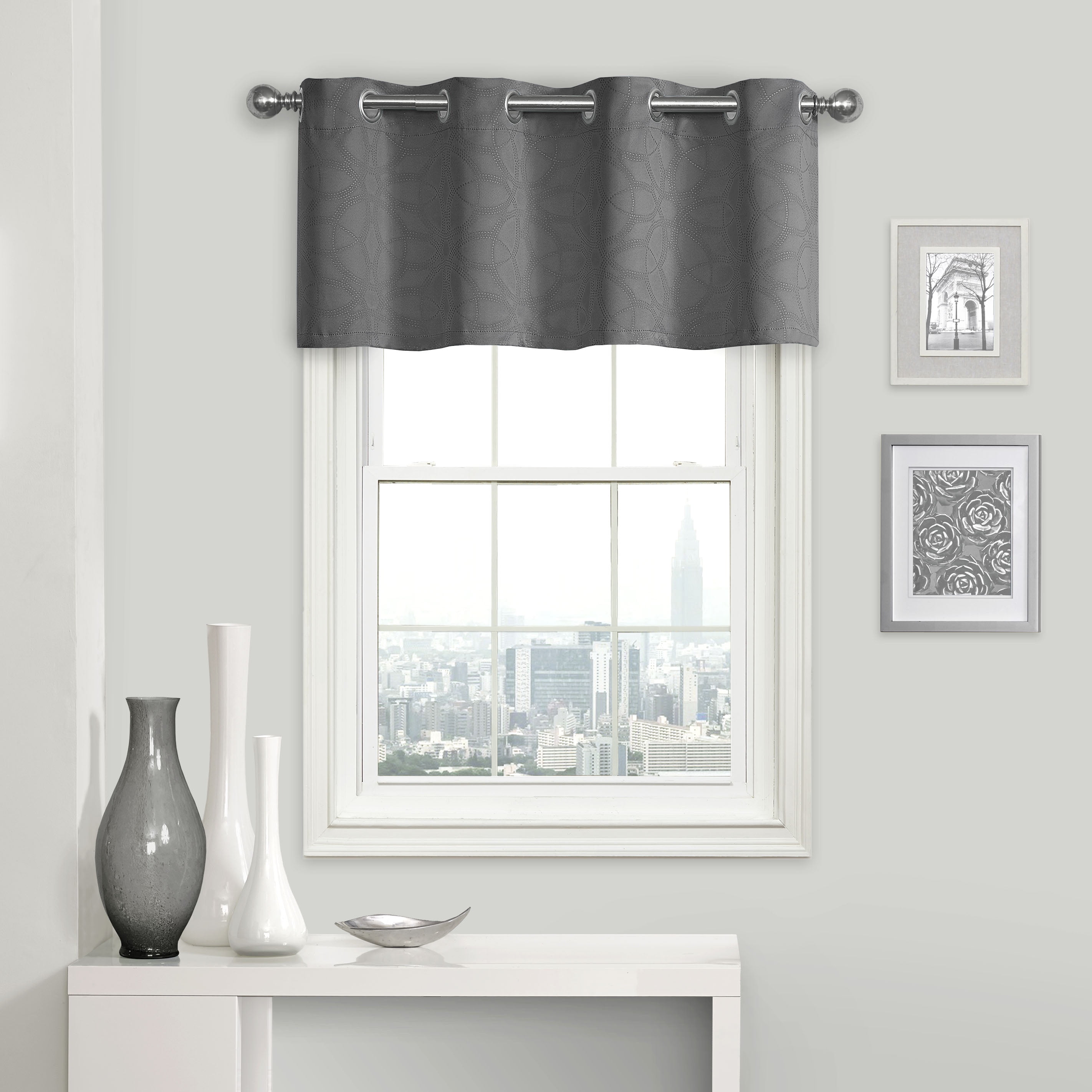 Eclipse Kingston Thermaweave Blackout Grommet Curtain Panel, Smoke Grey, 52 x 108