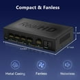 thumbnail image 2 of 2.5GB 5 Port Network Ethernet Switch Unmanaged with 1 x 10G SFP+ Port | Multigig Switch 10-100-1000Mbps | 45G Bandwidth | Plug & Play | Fanless Quiet Metal Internet Switch, 2 of 3