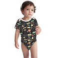 thumbnail image 2 of Xecao Vegetable Quiche Pattern Baby Climbing Bodysuit Short Sleeve Onesie Unisex 0-12 Months Baby Shirt Newborn Outfits Crotch snap design-18 Months, 2 of 6