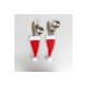 thumbnail image 4 of 10x sombrero rojo Santa Claus cubiertos Navidad cuchillo bolsa tenedor titular decoración de Navidad, 4 of 4