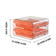 thumbnail image 2 of Pet32 Refrigerator Storage Box | Drawer Style Egg Organizer | Food Grade Kitchen Preservation Container | Holds 32 Eggs | 22.5X21.5X14Cm, 2 of 2