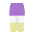 thumbnail image 4 of YUEJUIR Yoga Capris with Pockets for Women Women's Fashion Gradient Print Pocket Shorts Yoga Capris for Women Ladies Capri Pants Flowy Pants for Women (Purple,L), 4 of 5