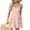 Pink, variant on Dvprdro Womens Summer Striped Contrast Spaghetti Strap Pockets Loose A Line Mini Dress Casual Beach