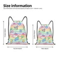 thumbnail image 5 of Yiaed Cute Unicorn Print Drawstring Bags Drawstring Backpack Bulk String Back Pack Gym Sport Bag-Medium, 5 of 5