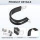thumbnail image 2 of Uxcell 20 Paquete de Abrazaderas de Cable 30 mm Acero Inoxidable 304 Goma Forma R para Tubo, 2 of 7