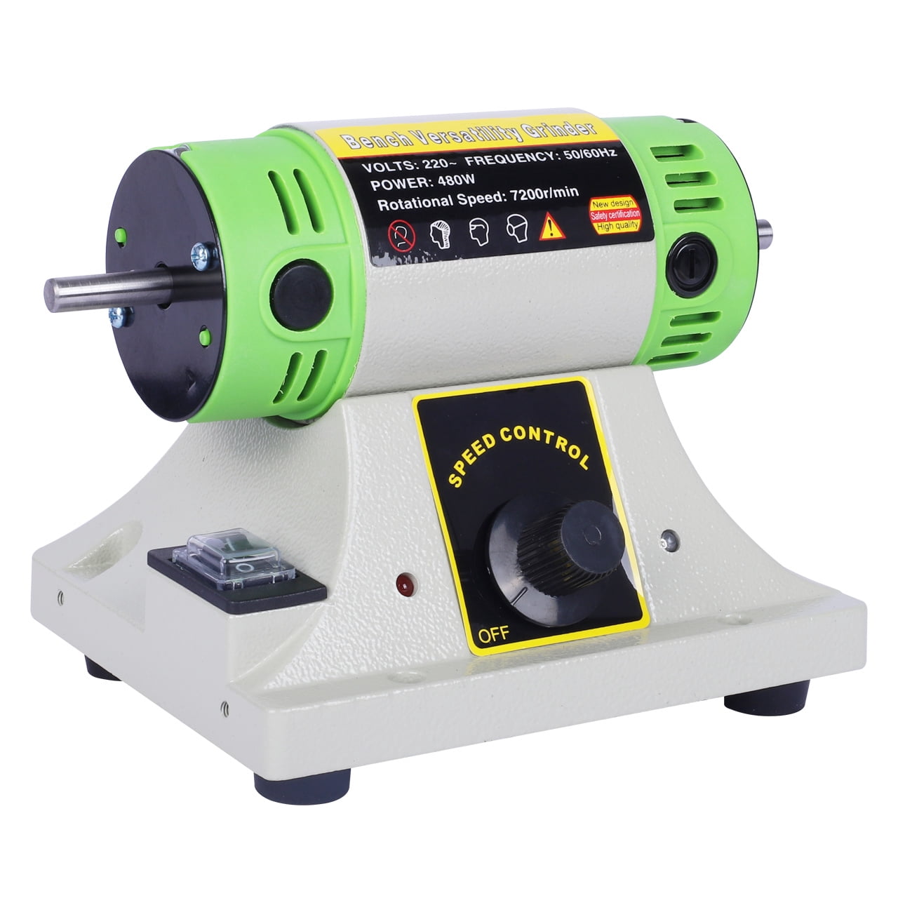 BG3109 Mini Polishing Motor with Dust Collector double head, Stepless Speed Regulation Bench Buffer Polisher Jewelry