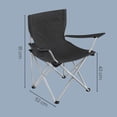 thumbnail image 3 of SONGMICS Sillas de Camping, Juego de 2 Sillas de Exterior, Apoyabrazos, Bolsillo para Tazas, Plegable, Carga de 120 kg, Negro MGCB01BK, 3 of 10