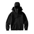 thumbnail image 5 of DAFPZW Womens Balaclava Hoodie Double Layer Hooded Quarter Zip Up Fleece Sweatshirts Winter Fashion Y2k Pullover Tops, 5 of 9