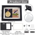 thumbnail image 6 of Medal Display Shadow Box Black Medal Display Case Natural Wood Photo Frames with Clear Window, 6 of 9