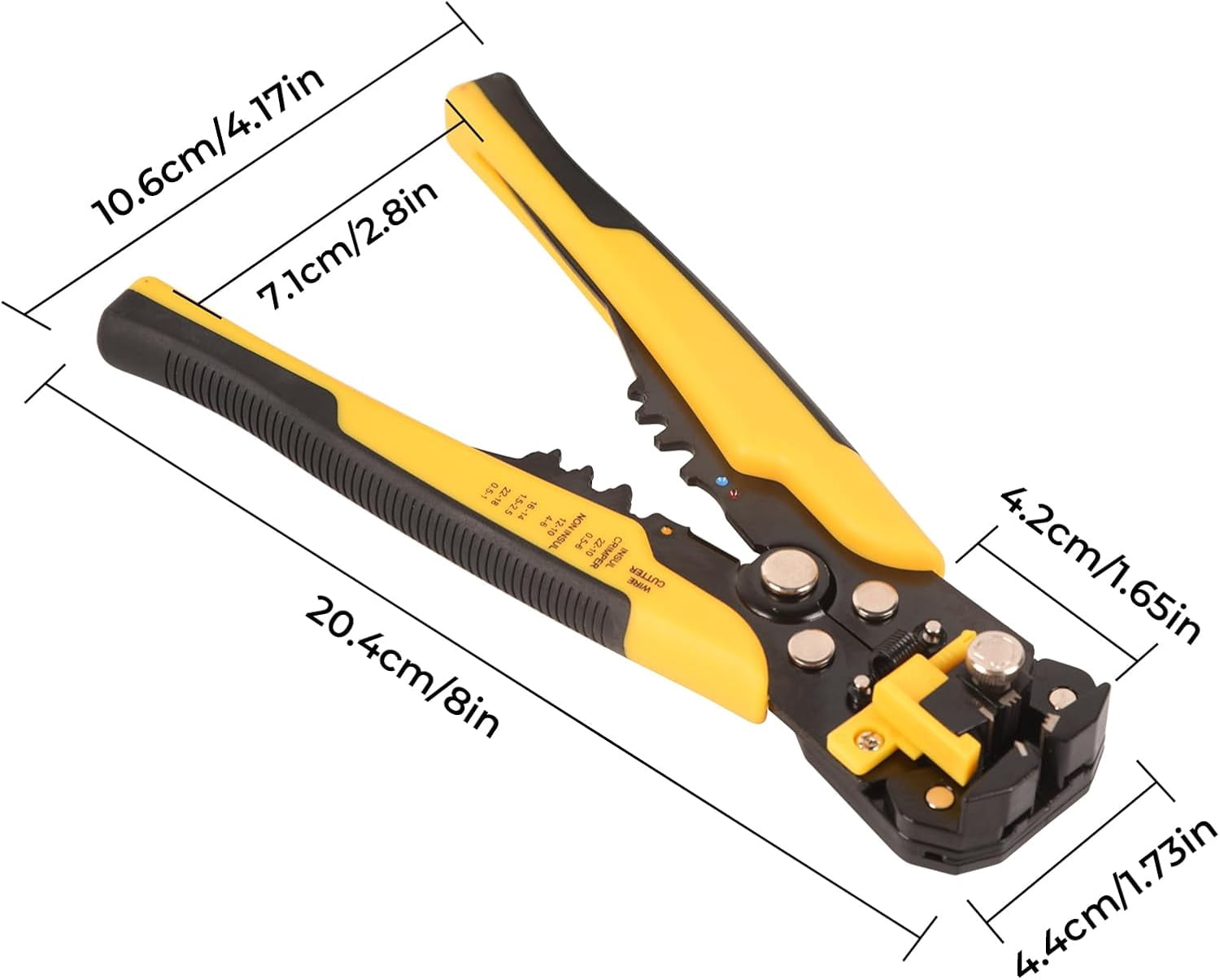 Dawot Wire Stripper, Wire Crimping Tool AWG 24-10, Wire Cutter, Wire Crimper, Cable Stripper, Wiring Tools and Multi-Function Hand Tool Automatic Wire Stripper for Solid and Stranded AWG Wire