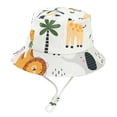 thumbnail image 4 of Byoo Toddler Girls UPF 50+ Bucket Hat Adjustable Chin Strap Wide Brim Pool Lakeside Backpacking Sun Hats, 4 of 5