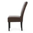 thumbnail image 5 of GDF Studio Thurber Contemporary Upholstered Dining Chairs, Set of 4, Dark Brown Faux Leather and Espresso, 5 of 9