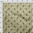thumbnail image 2 of oneOone Cotton Cambric Light Olive Green Fabric Floral & Geometric Fabric For Sewing Printed Craft Fabric By The Yard 56 Inch Wide, 2 of 4