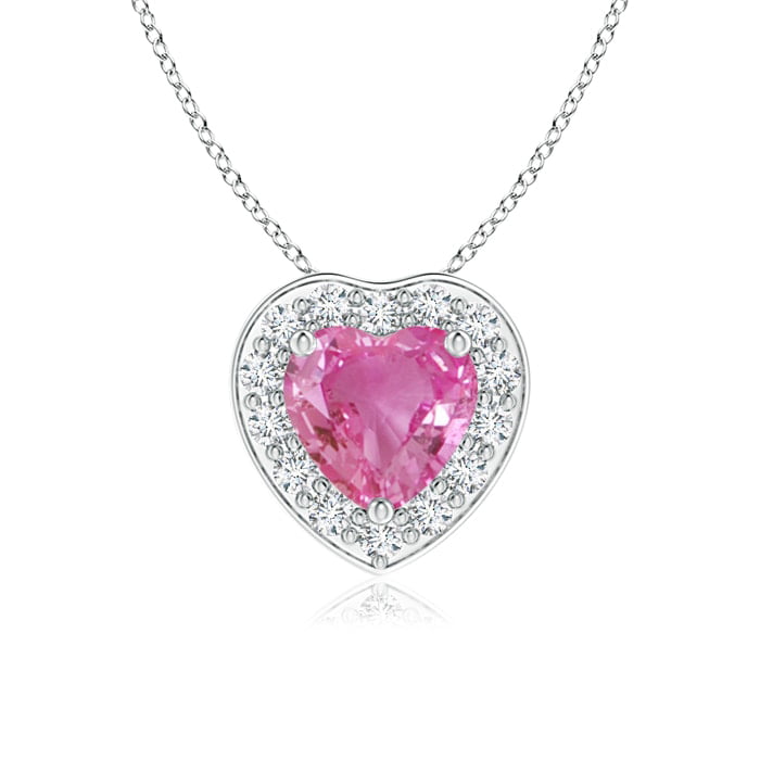 Details about  / 4 Ct Heart Shaped Pink Sapphire Necklace Women Jewelry Gift Free Shipping
