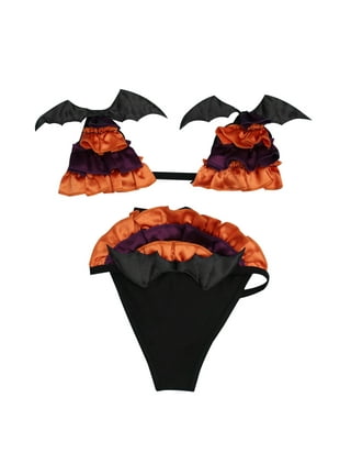 Gothic Sexy Swimsuits for Women - One-Piece Swimsuit Devil Wings Tummy  Control Bathing Suit