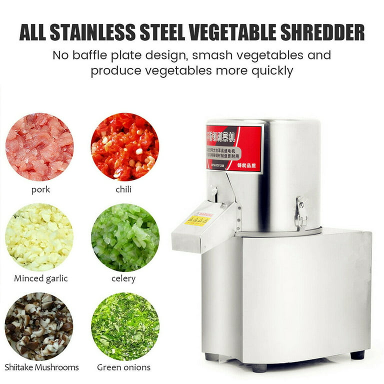 CJC Electric Vegetable Chopper Cutter/Commercial Food Processor/Stainless  Steel Cutting Machine, Large Capacity, 110V 