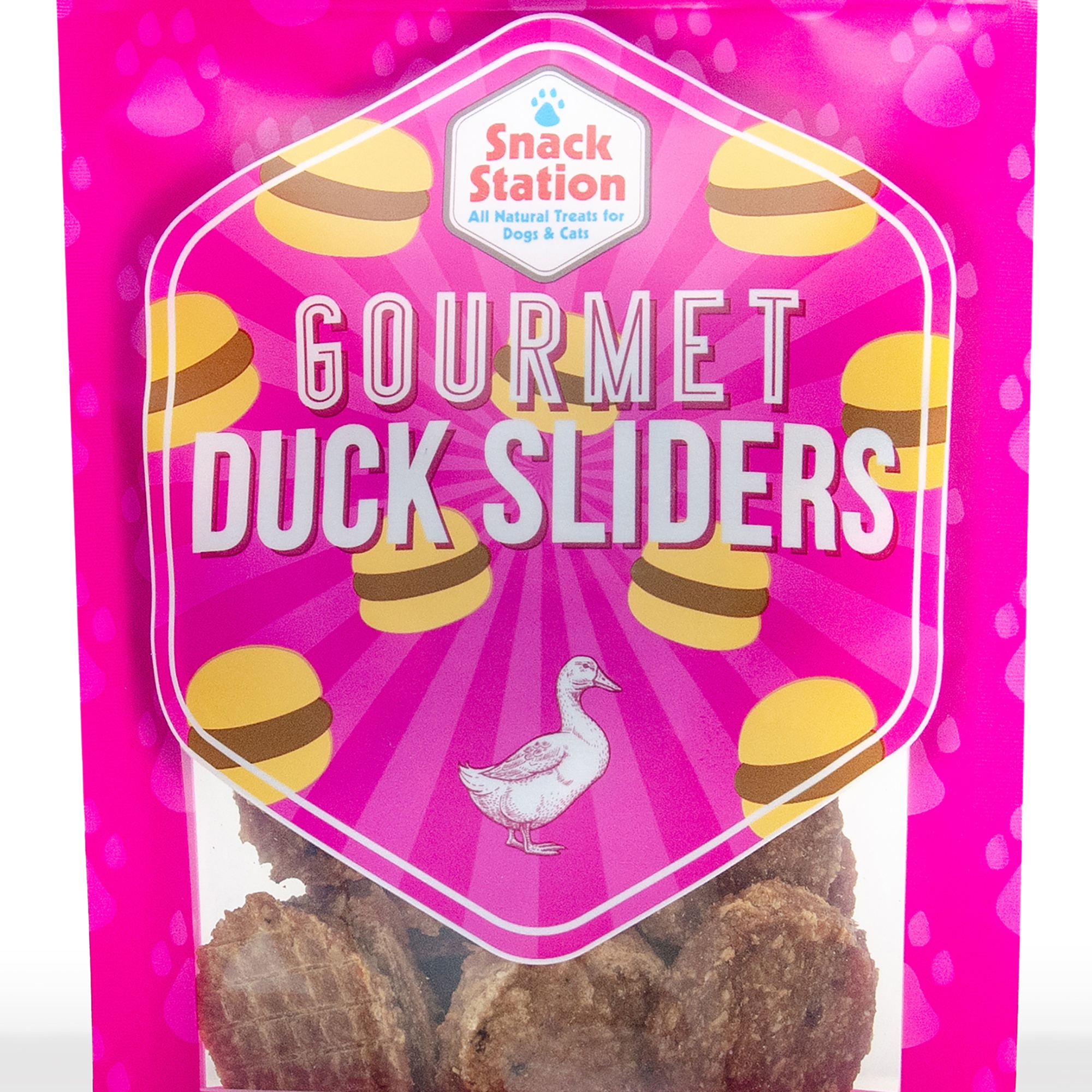 Snack Station: Gourmet Duck Sliders - 5 oz - Dehydrated Treats For Dogs & Cats, 2 Ingredients, Rewards & Training For Pets, This & That Canine Co