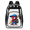 Style A, variant on Cute Red-Blue Hero Print Clear PVC Backpack, Heavy Duty Transparent See Through Daypack with Mesh Side Pockets, Stadium Approved Casual Travel Bag Ideal Birthday Gift