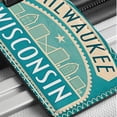 thumbnail image 6 of Milwaukee WI Wisconsin Travel Vacation Stamp Faux Leather Travel Luggage Tag, 6 of 7