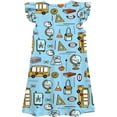 thumbnail image 7 of FYDUU Back To School Dress for Girls Cute Print Short Sleeve Dress Summer Dresses Casual A-Line Sundress First Day of School Outfit for Kids 3-4 Years, 7 of 7
