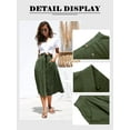 thumbnail image 7 of Nlife Women High Waist Front Button Side Pocket A-Line Midi Skirt, 7 of 7