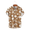 thumbnail image 6 of VEKDONE Mens Hawaiian Shirts Tropical Floral Print Short Sleeve Button Down Beach Shirt Summer Loose Fit Vacation Boho Shirts Coffee XL, 6 of 8