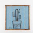 thumbnail image 1 of Southwest Metal Cactus Wood Wall Plaque, 1 of 6