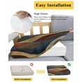 thumbnail image 5 of Vintage Green Blue Couch Cushion Covers Stretch, Washable Sofa Seat Covers Individual Seat Cushion Sofa Slipcovers Farmhouse Retro Art Couch Cover Furniture Protector M-1PCS, 5 of 7