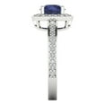 thumbnail image 3 of Clara Pucci 14K White Gold 1.33ct BlueSapphire Solitaire with Accents Ring, 3 of 8
